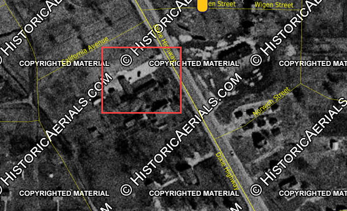 Saginaw Motor Court - 1954 Aerial